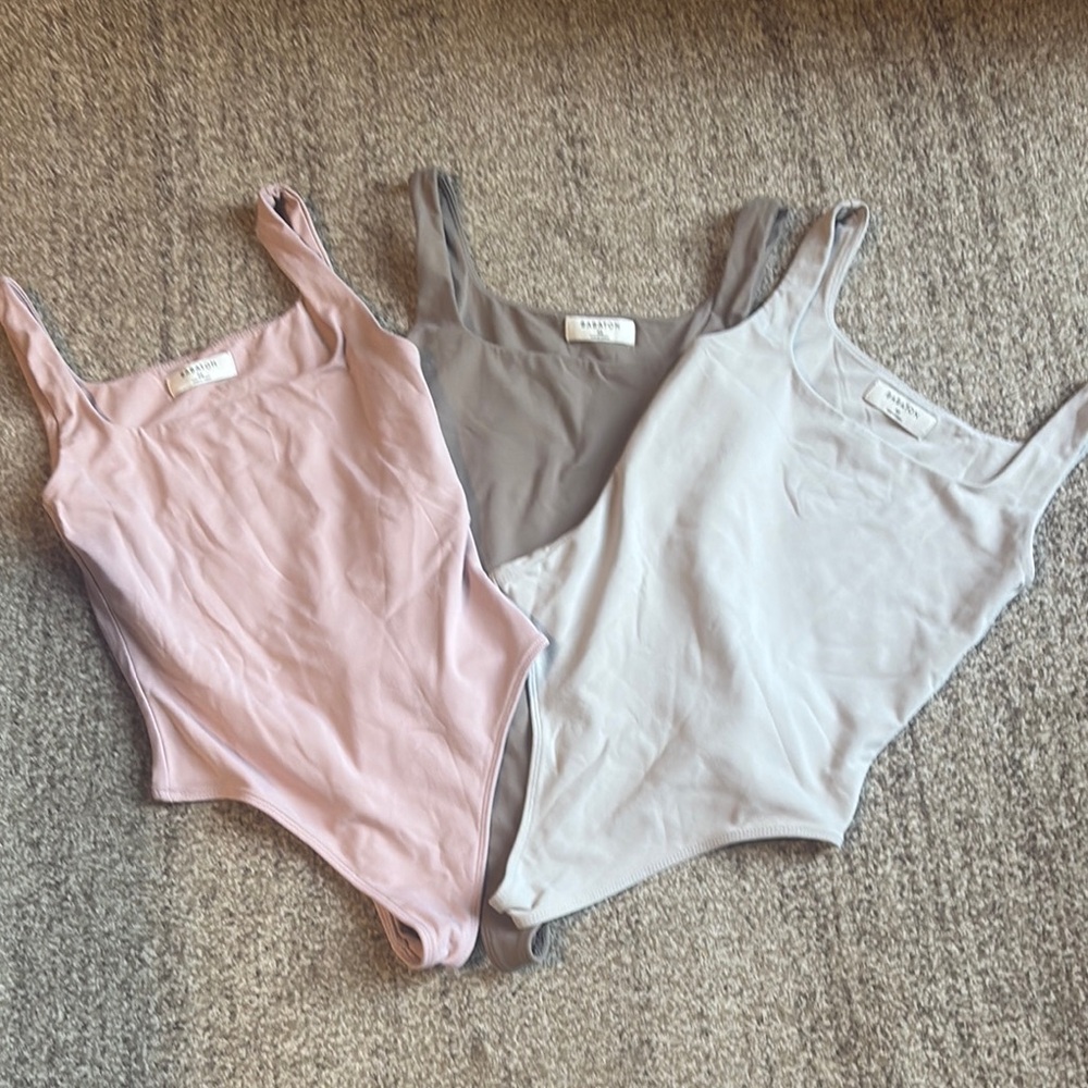 Babaton Pink and Gray Bodysuits Soft and Lightweight